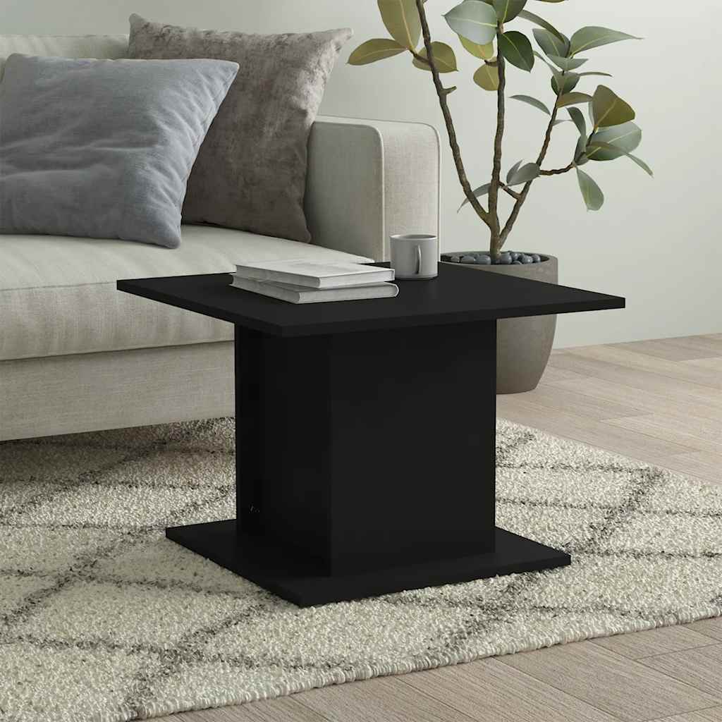 vidaXL Stolik kawowy, czarny, 55,5x55,5x40 cm, materiał drewnopochodny