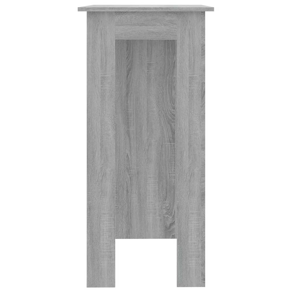 vidaXL Stolik barowy z półkami, szary dąb sonoma, 102x50x103,5 cm