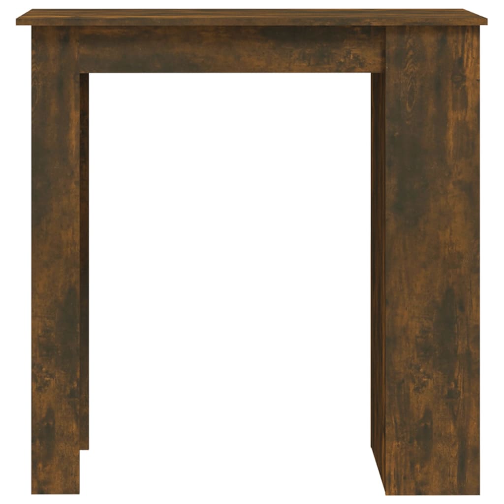 vidaXL Stolik barowy z półkami, przydymiony dąb, 102x50x103,5 cm