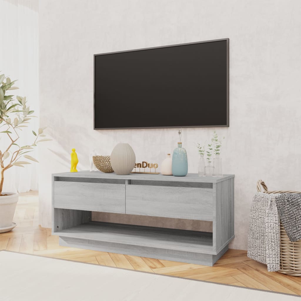 vidaXL Szafka pod TV, szary dąb sonoma 102x41x44 cm