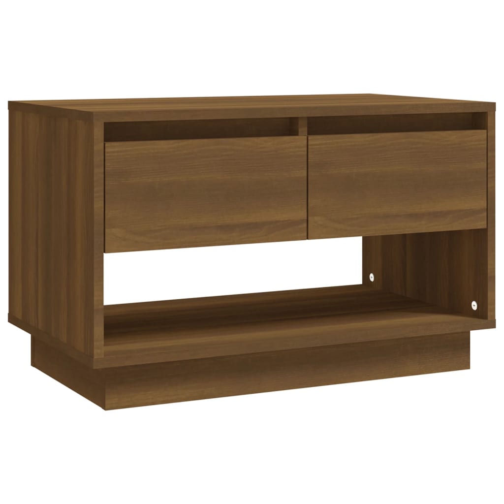 vidaXL Szafka pod TV, brązowy dąb 70x41x44 cm materiał drewnopochodny