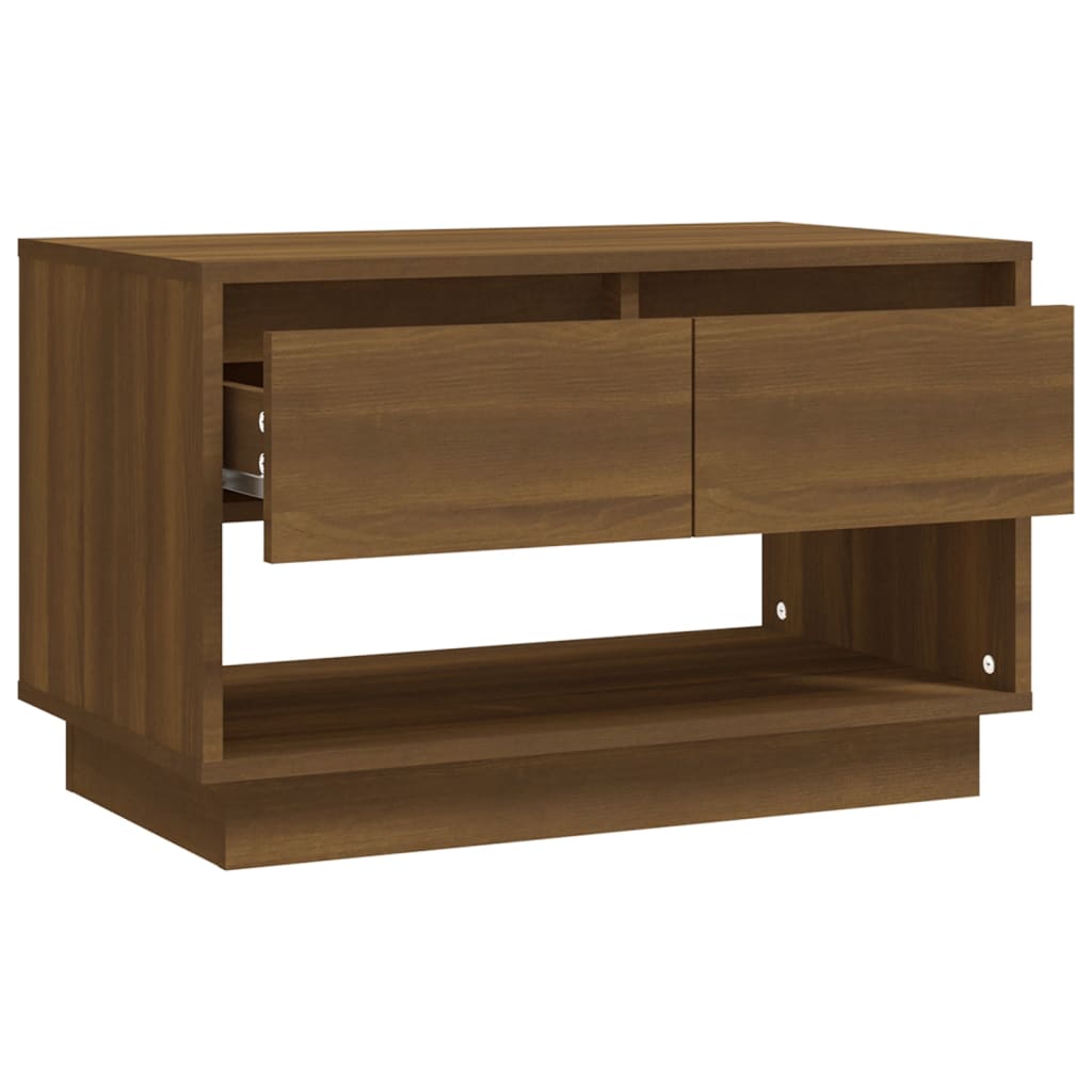 vidaXL Szafka pod TV, brązowy dąb 70x41x44 cm materiał drewnopochodny