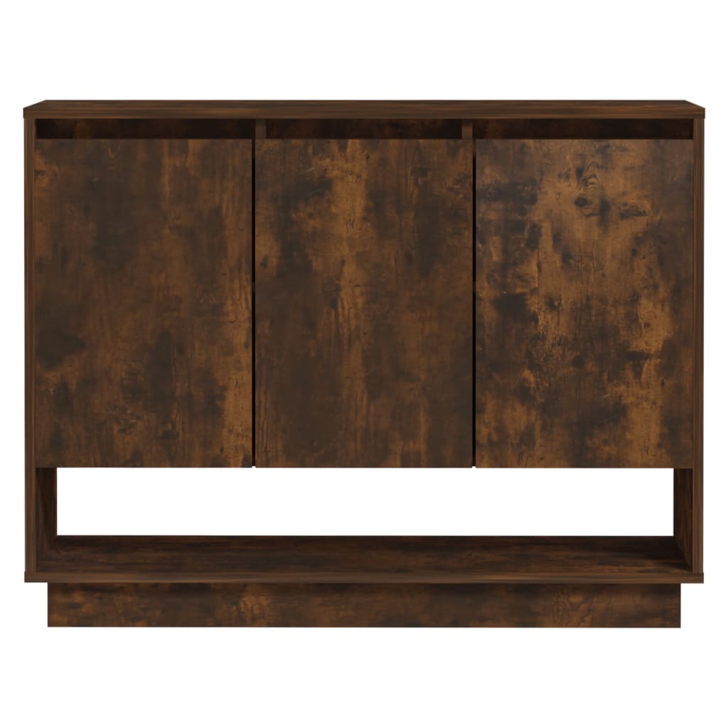 vidaXL Szafka, przydymiony dąb, 97x31x75 cm, materiał drewnopochodny