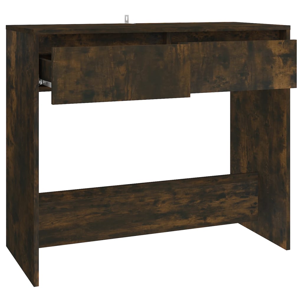 vidaXL Stolik konsolowy, przydymiony dąb, 89x41x76,5 cm