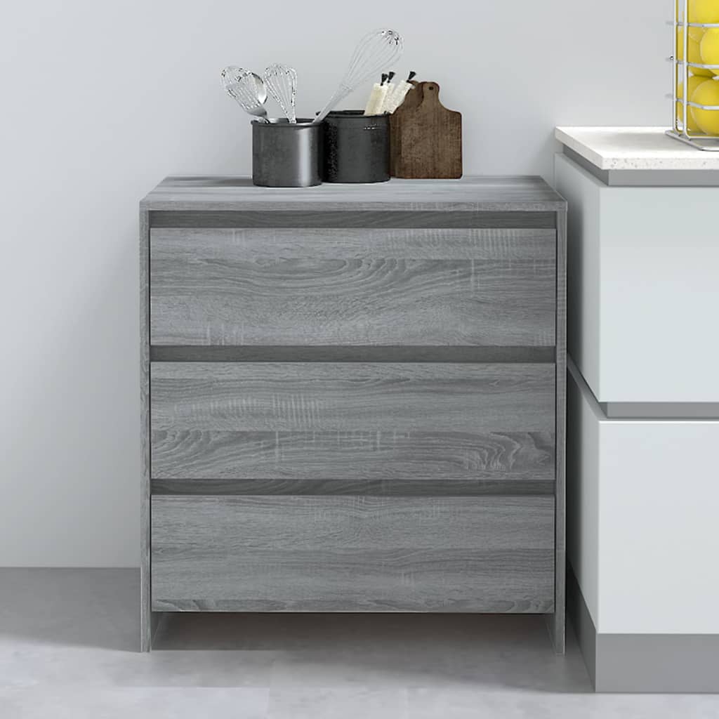 vidaXL Szafka, szary dąb sonoma, 70x41x75 cm, materiał drewnopochodny