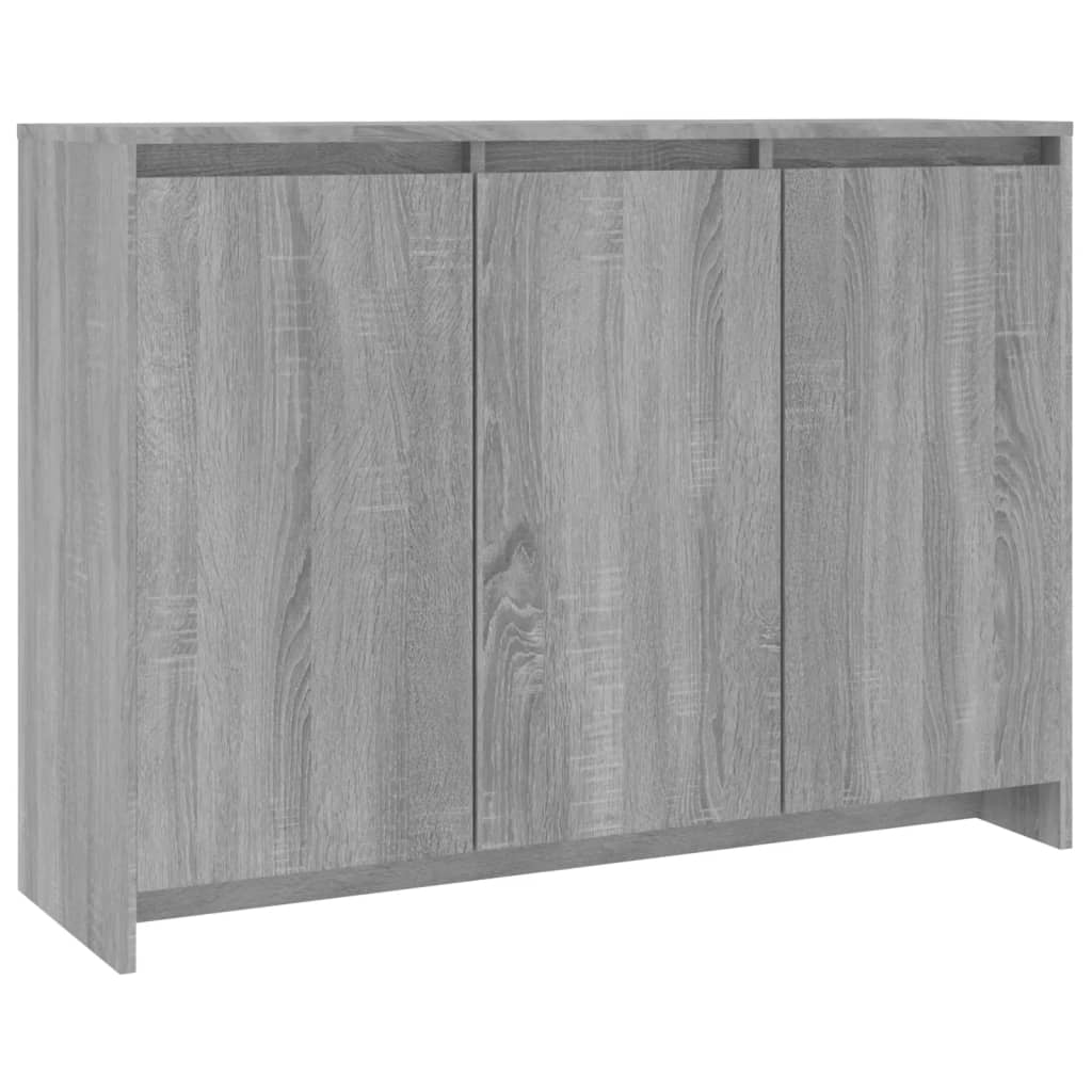 vidaXL Szafka, szary dąb sonoma, 102x33x75 cm, materiał drewnopochodny