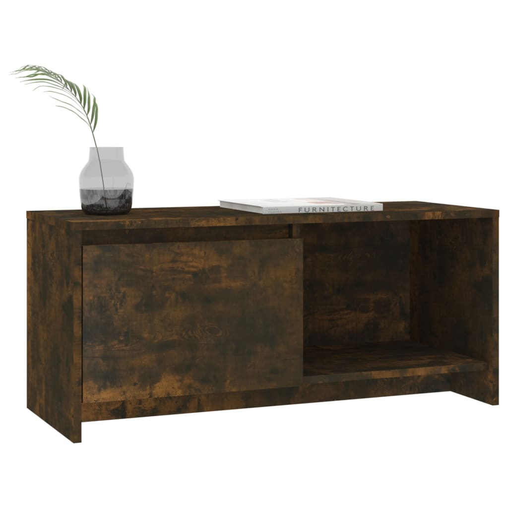 vidaXL Szafka pod telewizor, przydymiony dąb, 90x35x40 cm
