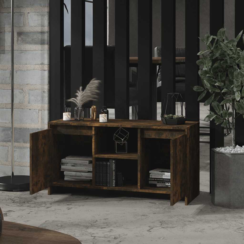 vidaXL Szafka pod TV, przydymiony dąb, 102x37,5x52,5 cm