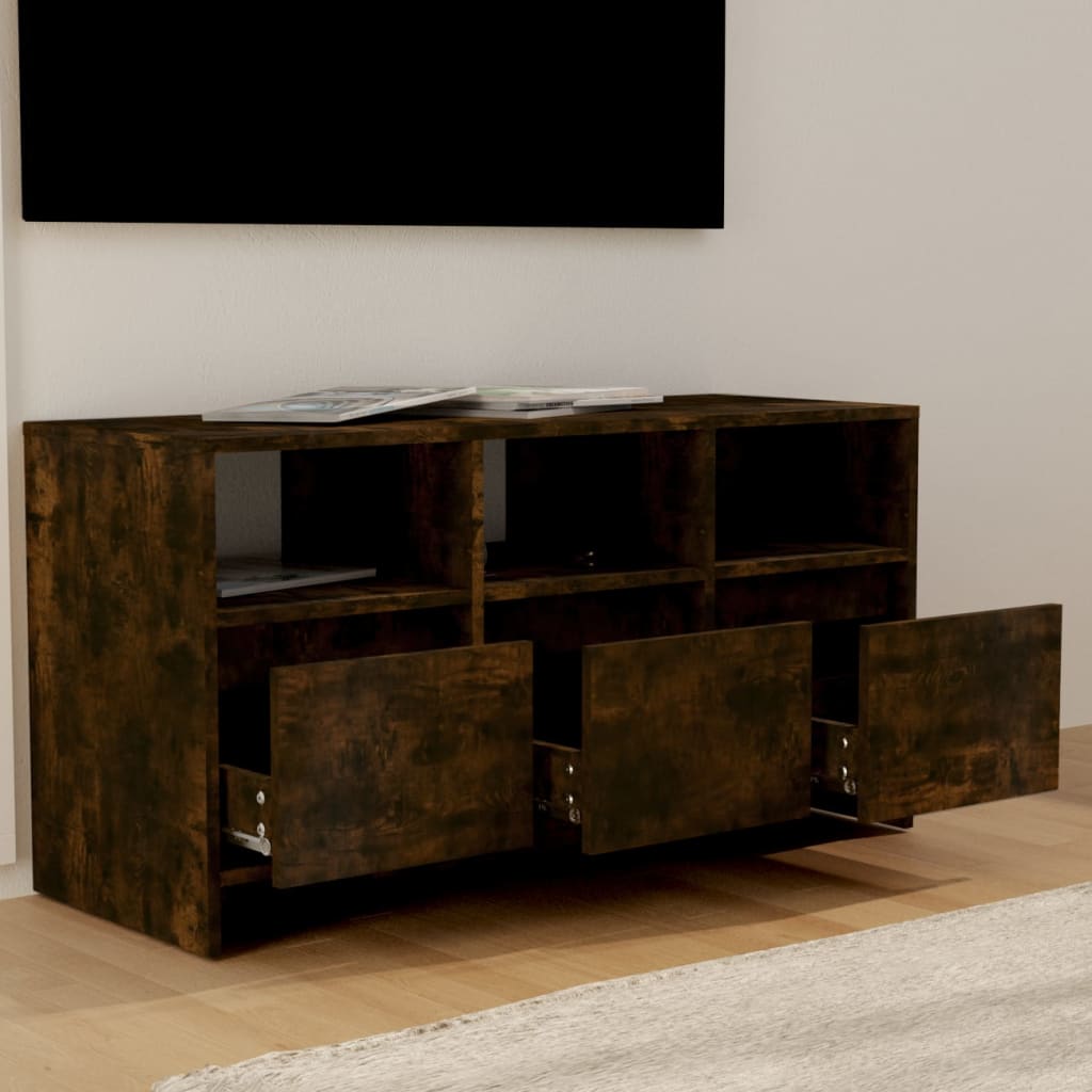 vidaXL Szafka pod TV, przydymiony dąb, 102x37,5x52,5 cm