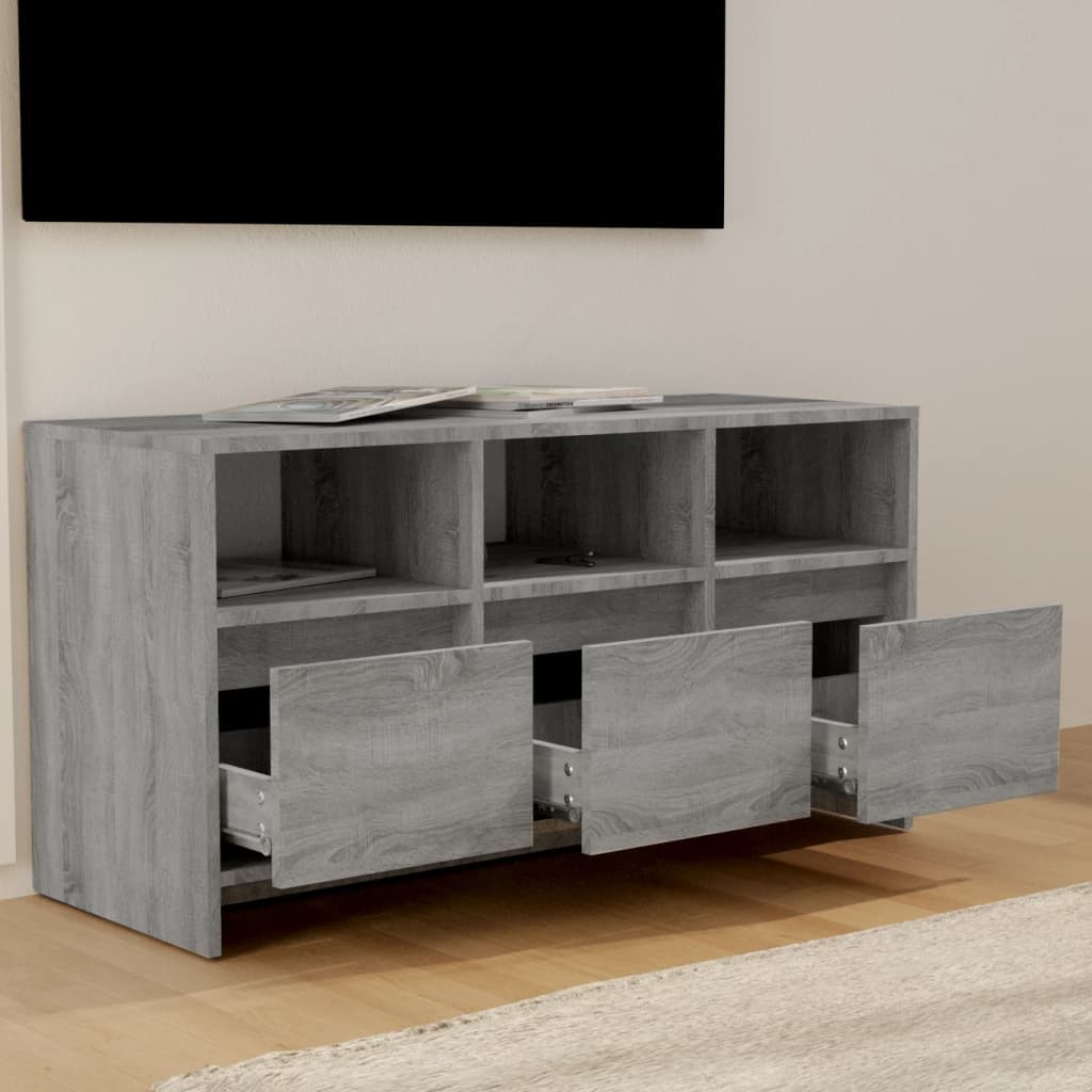 vidaXL Szafka pod TV, szary dąb sonoma, 102x37,5x52,5 cm