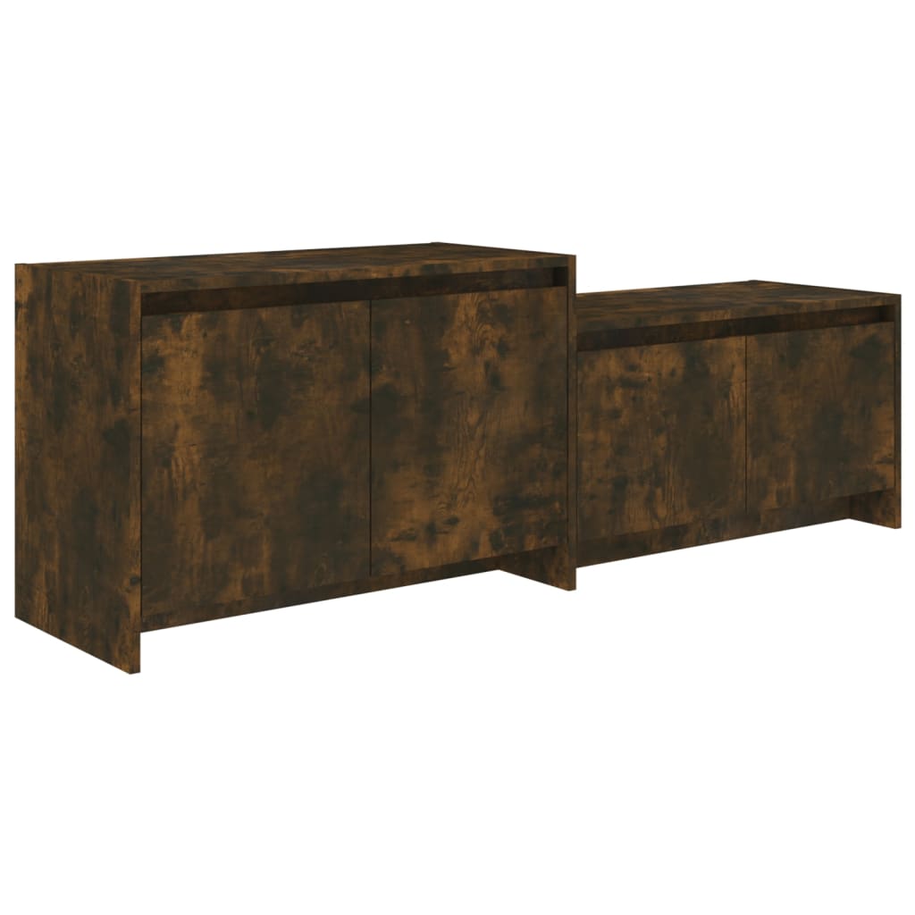 vidaXL Szafka pod TV, przydymiony dąb, 146,5x35x50 cm