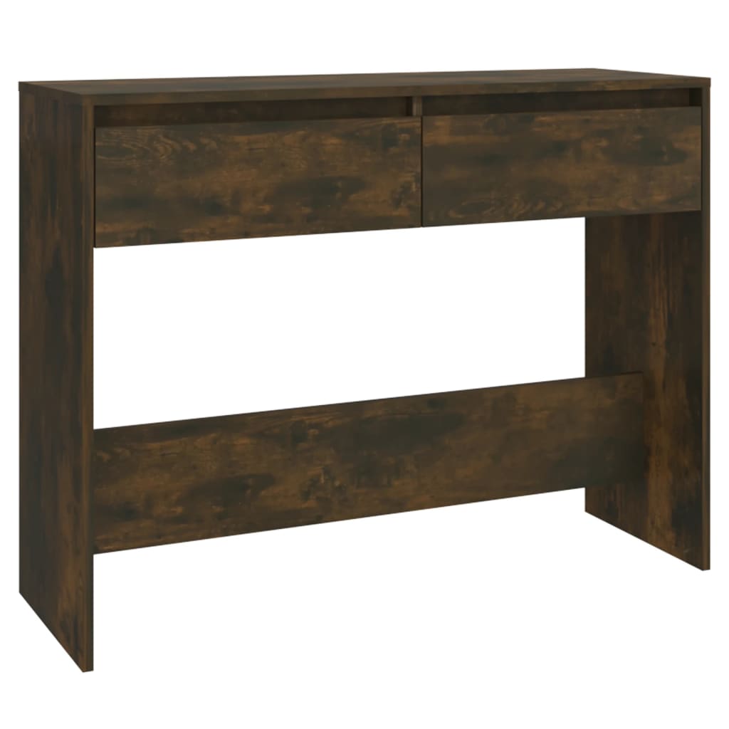 vidaXL Stolik konsolowy, przydymiony dąb, 100x35x76,5 cm