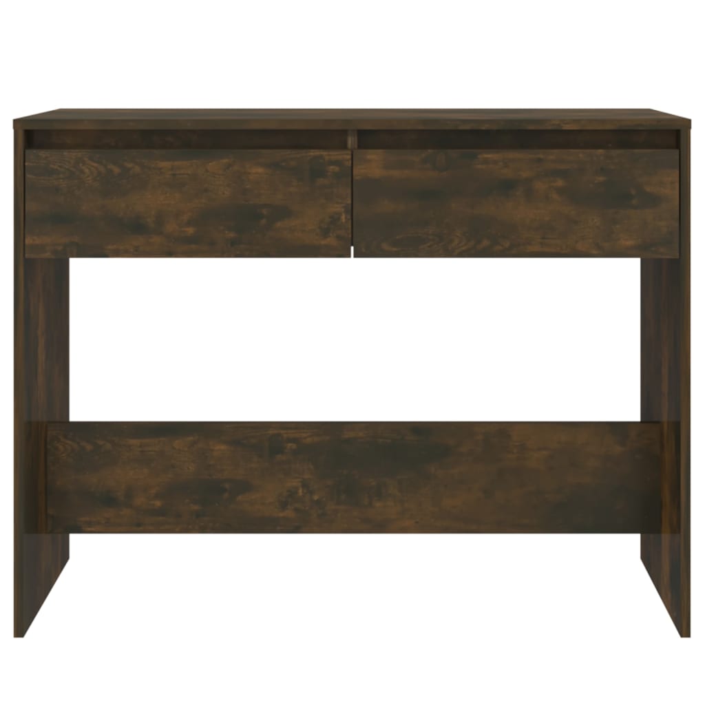 vidaXL Stolik konsolowy, przydymiony dąb, 100x35x76,5 cm