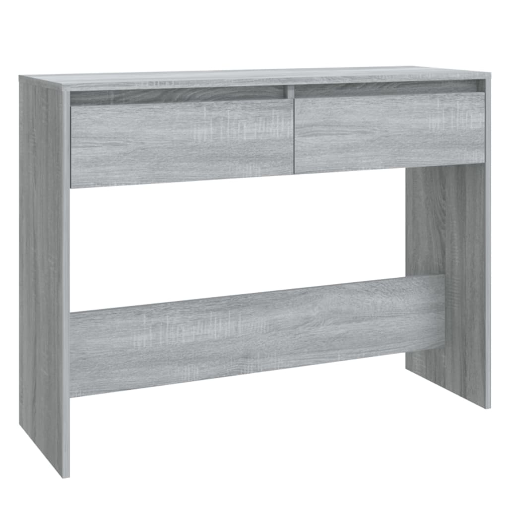 vidaXL Stolik konsolowy, szary dąb sonoma, 100x35x76,5 cm