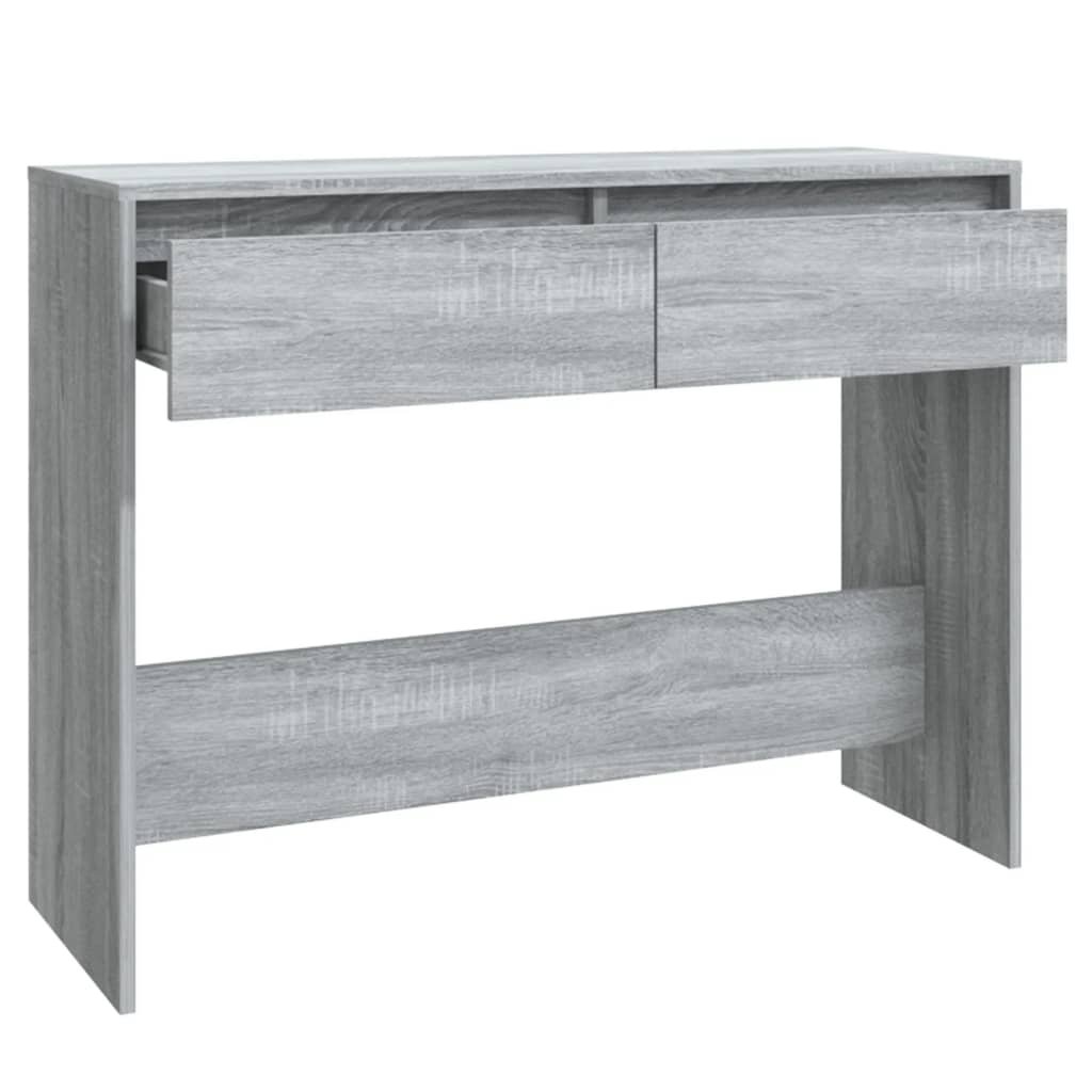 vidaXL Stolik konsolowy, szary dąb sonoma, 100x35x76,5 cm