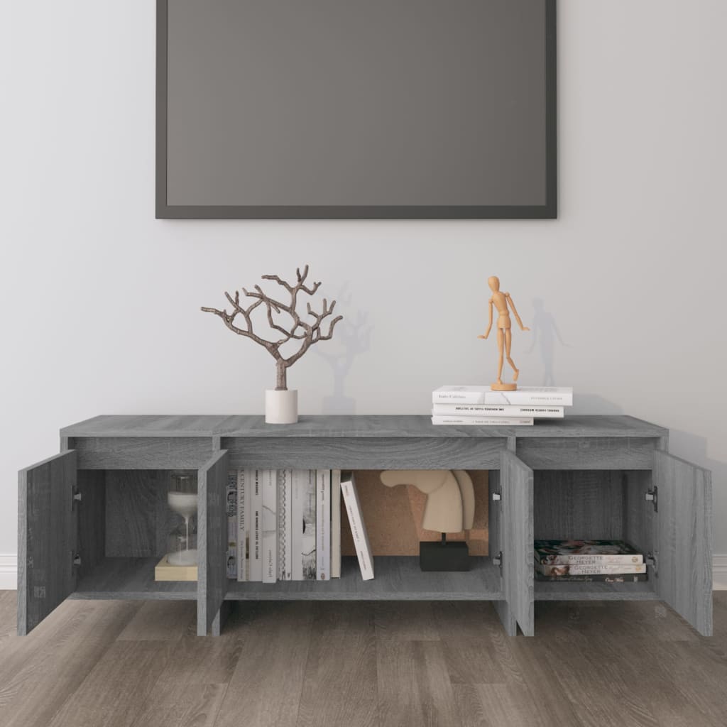 vidaXL Szafka pod TV, szary dąb sonoma, 120x30x40,5 cm