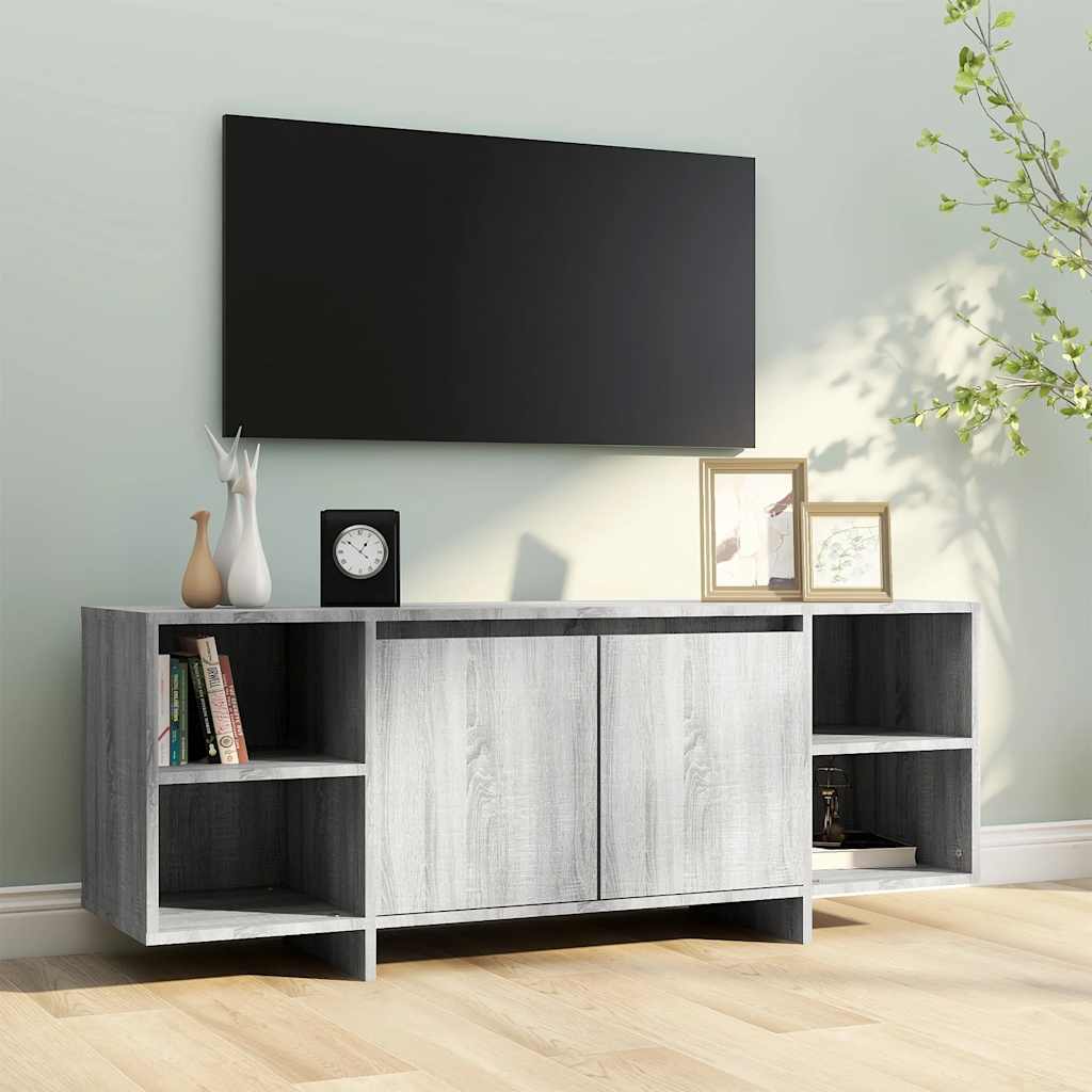 vidaXL Szafka pod TV, szary dąb sonoma, 130x35x50 cm