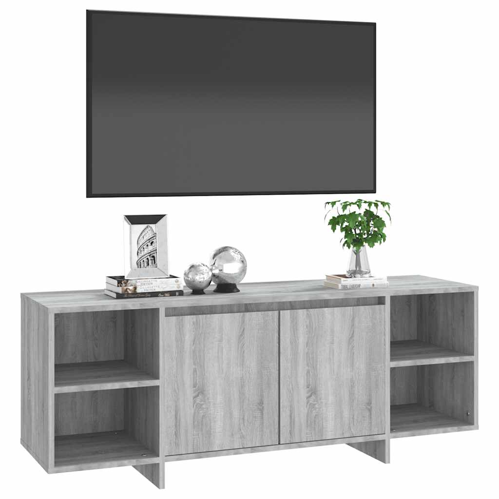 vidaXL Szafka pod TV, szary dąb sonoma, 130x35x50 cm