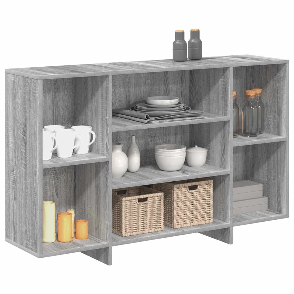 vidaXL Szafka, szary dąb sonoma, 120x30x75 cm, materiał drewnopochodny