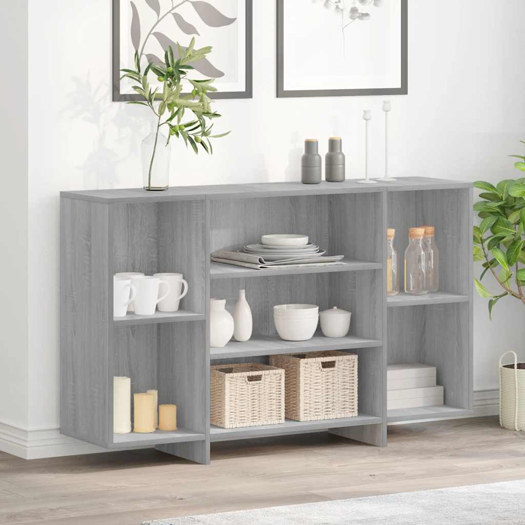 vidaXL Szafka, szary dąb sonoma, 120x30x75 cm, materiał drewnopochodny