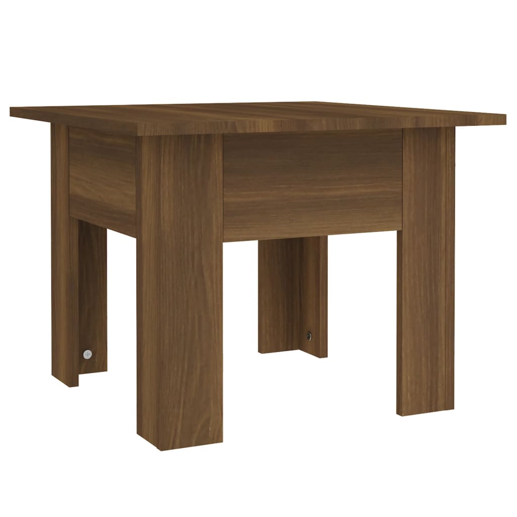vidaXL Stolik kawowy, brązowy dąb 55x55x42 cm, materiał drewnopochodny
