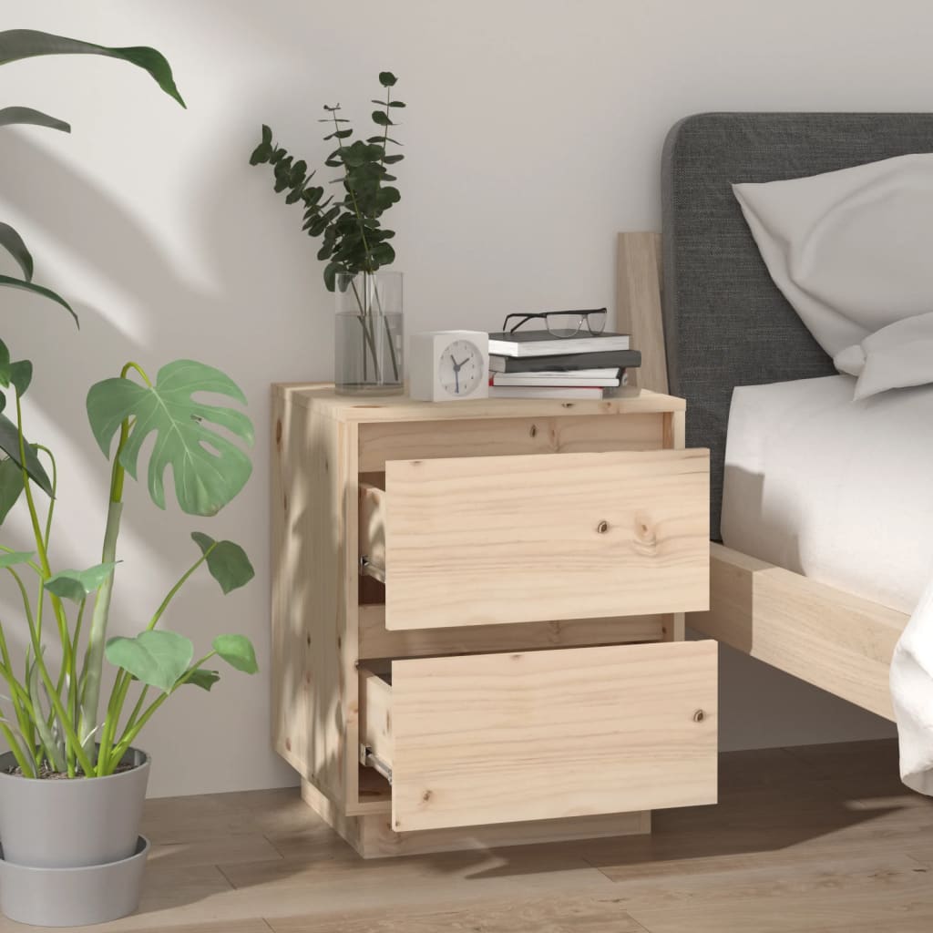 vidaXL Szafka nocna, 40 x 35 x 50 cm, lite drewno sosnowe