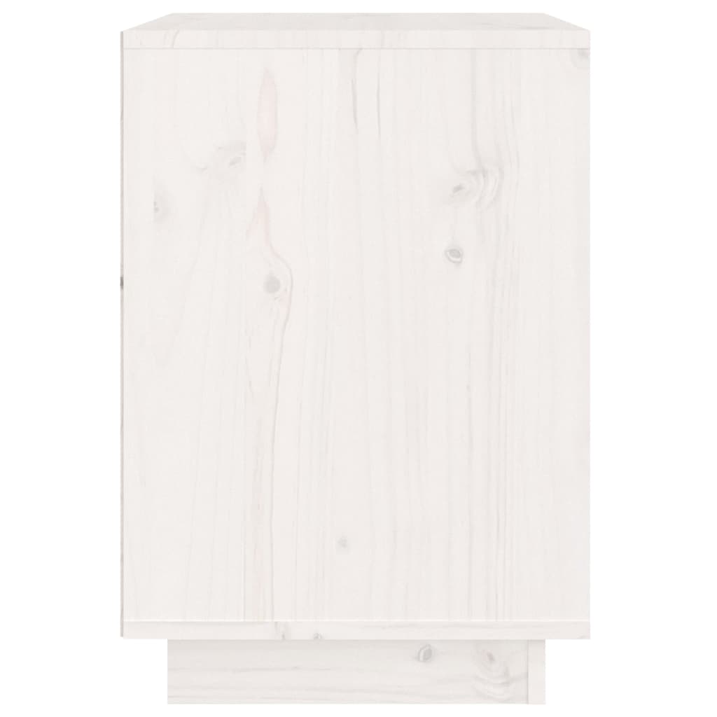 vidaXL Szafki nocne, 2 szt., białe, 40x35x50 cm, lite drewno sosnowe