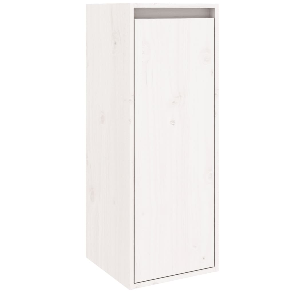 vidaXL Szafki ścienne, 2 szt., białe, 30x30x80 cm, lite drewno sosnowe