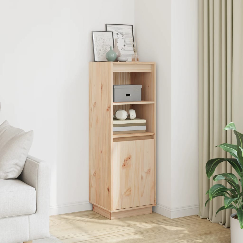 vidaXL Szafka, 37x34x110 cm, lite drewno sosnowe