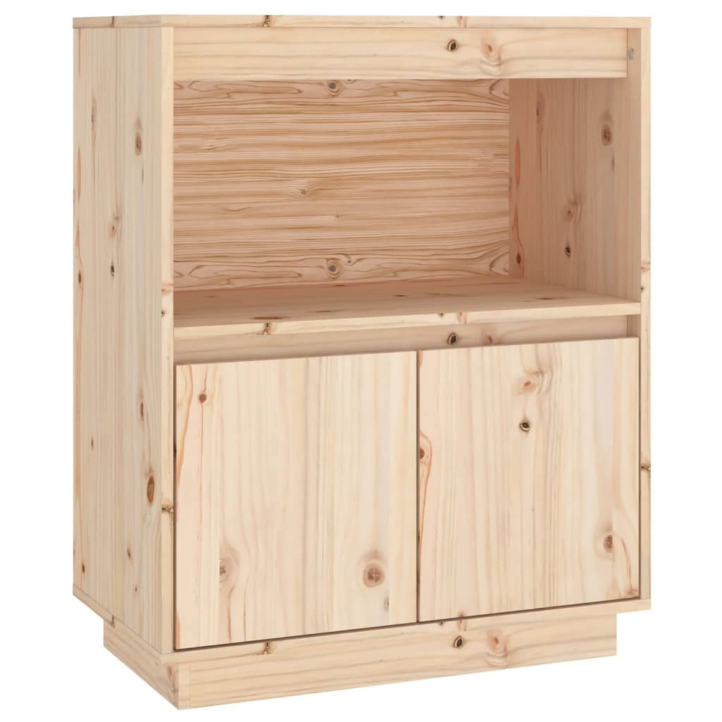 vidaXL Szafka, 60 x 34 x 75 cm, lite drewno sosnowe