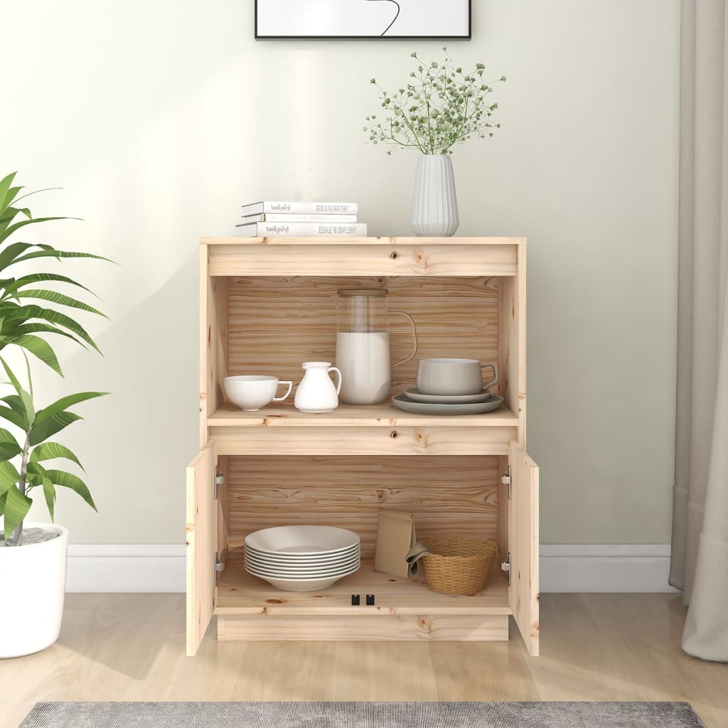 vidaXL Szafka, 60 x 34 x 75 cm, lite drewno sosnowe