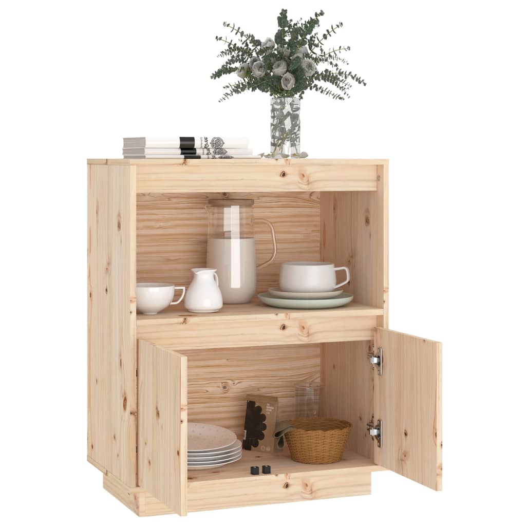 vidaXL Szafka, 60 x 34 x 75 cm, lite drewno sosnowe