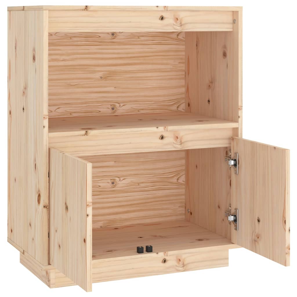 vidaXL Szafka, 60 x 34 x 75 cm, lite drewno sosnowe