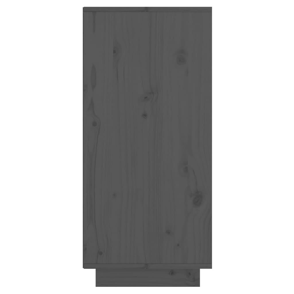 vidaXL Szafka, szara, 60 x 34 x 75 cm, lite drewno sosnowe