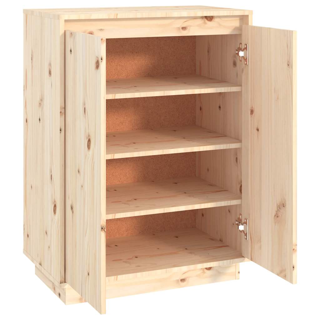 vidaXL Szafka na buty, 60x35x80 cm, lite drewno sosnowe
