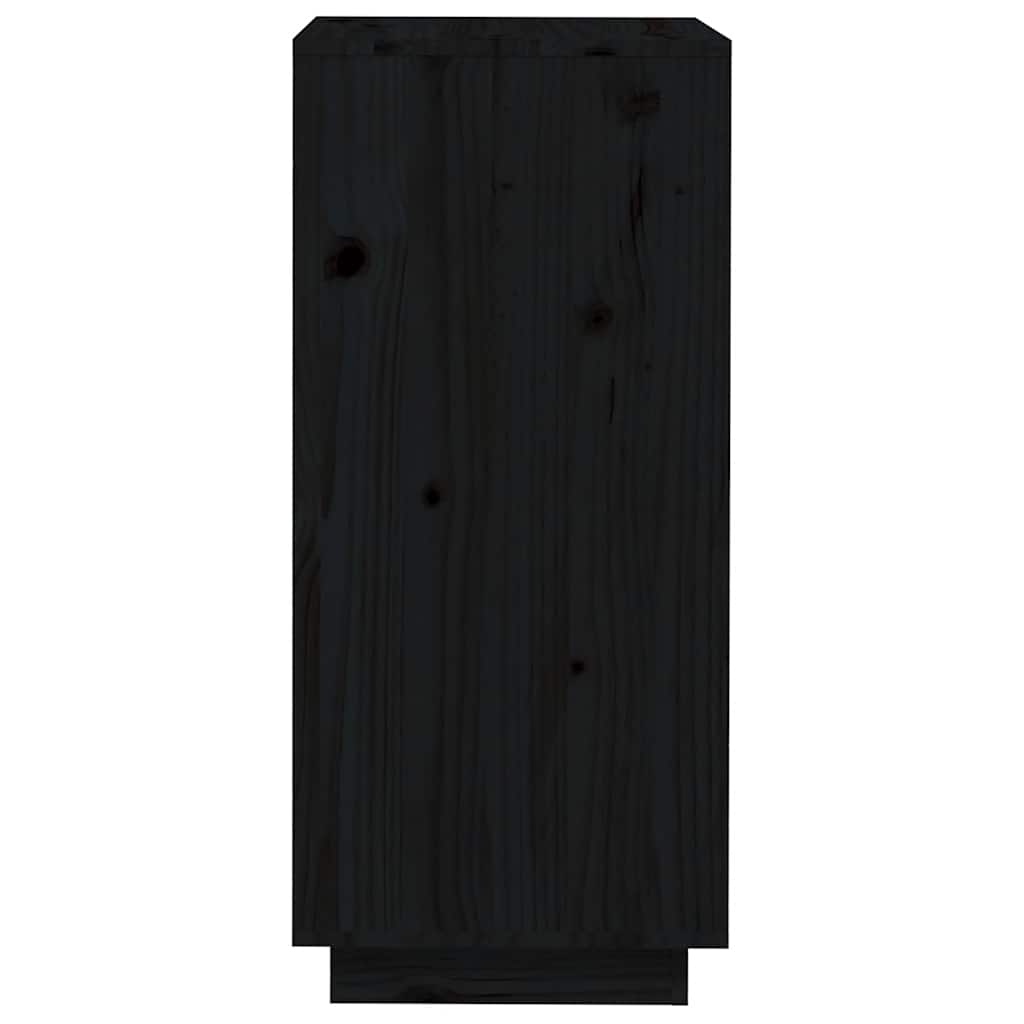 vidaXL Szafka na buty, czarna, 35x35x80 cm, lite drewno sosnowe