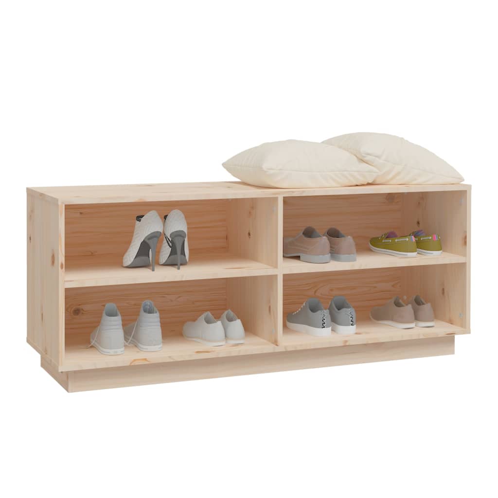vidaXL Szafka na buty, 110x34x45 cm, lite drewno sosnowe