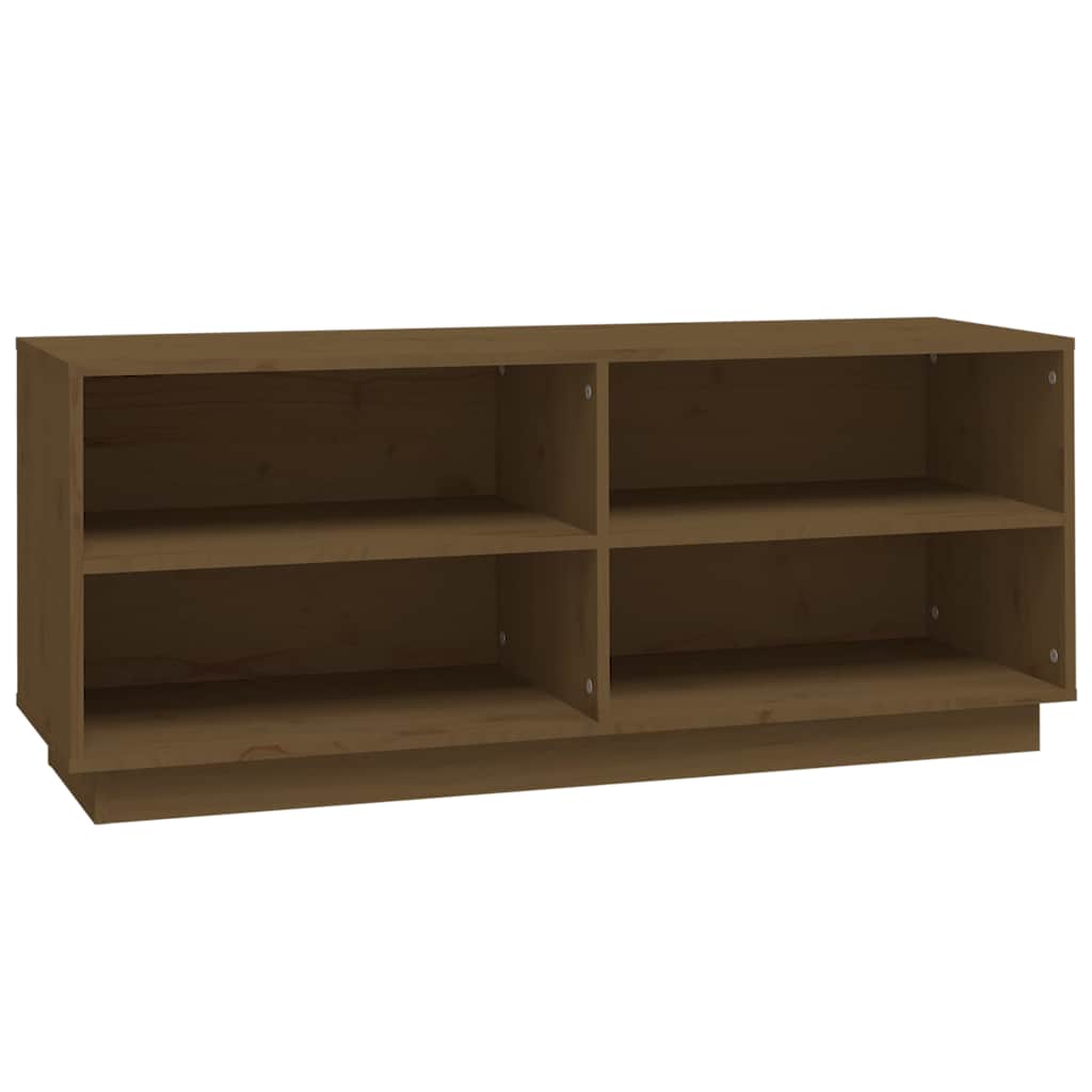 vidaXL Szafka na buty, miodowy brąz, 110x34x45 cm, lite drewno sosnowe