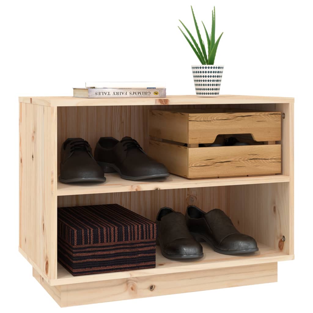 vidaXL Szafka na buty, 60x34x45 cm, lite drewno sosnowe