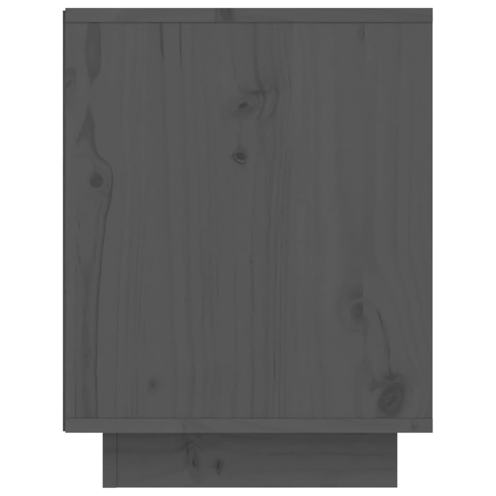 vidaXL Szafka na buty, szara, 60x34x45 cm, lite drewno sosnowe