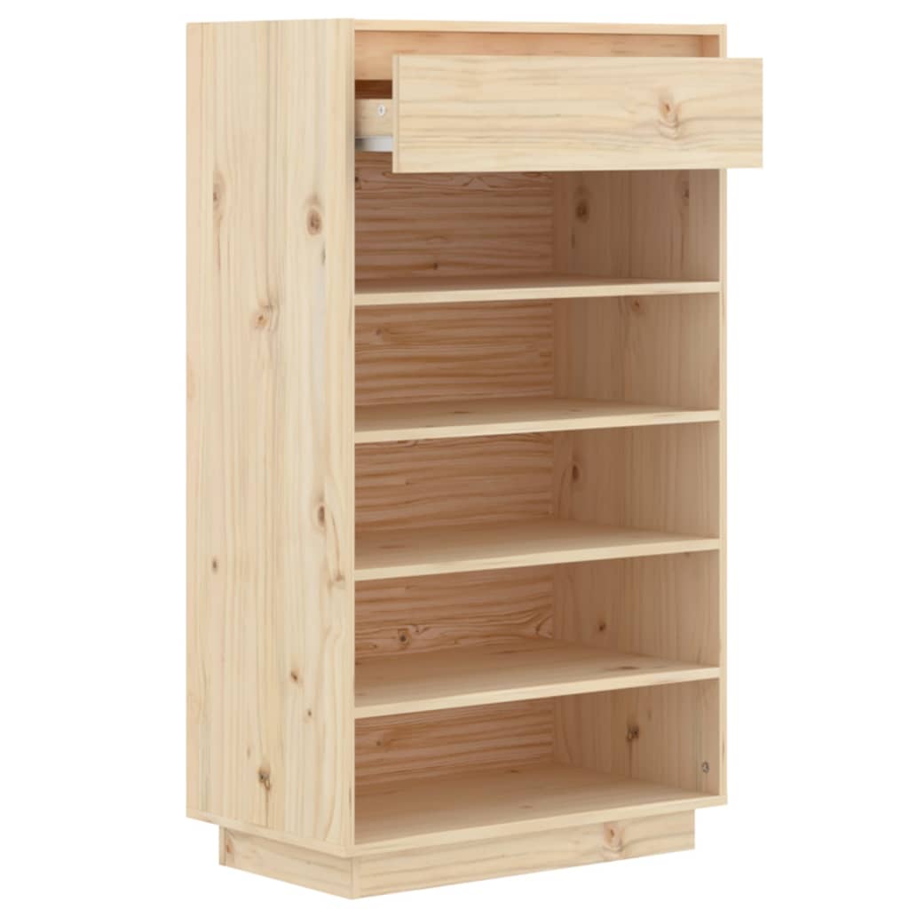 vidaXL Szafka na buty, 60x34x105 cm, lite drewno sosnowe