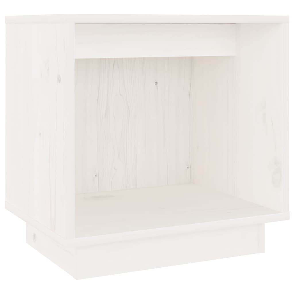 vidaXL Szafka nocna, biała, 40x30x40 cm, lite drewno sosnowe