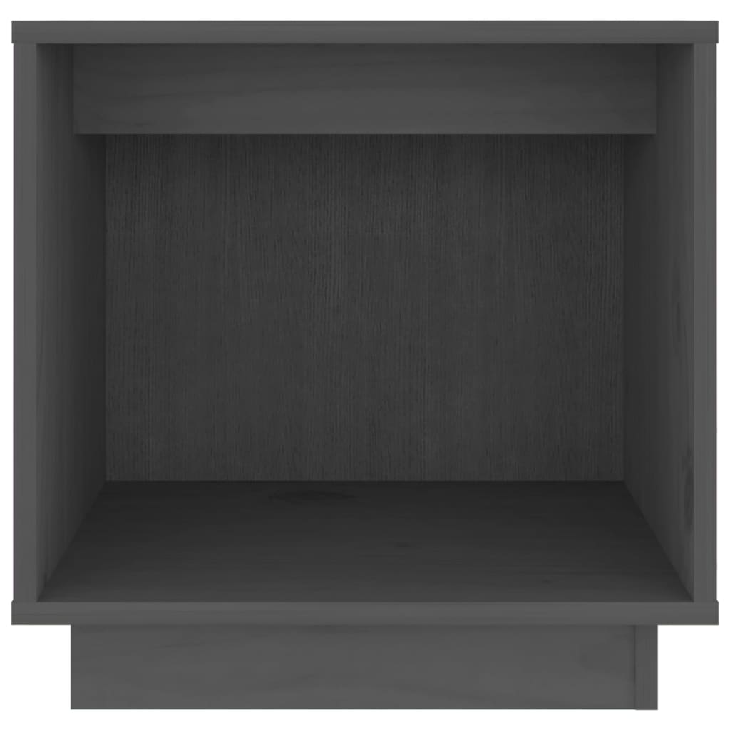 vidaXL Szafka nocna, szara, 40x30x40 cm, lite drewno sosnowe