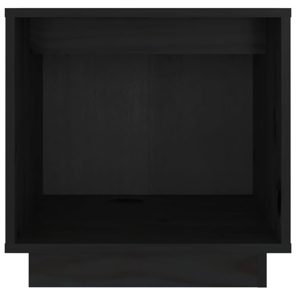 vidaXL Szafki nocne, 2 szt., czarne, 40x30x40 cm, lite drewno sosnowe