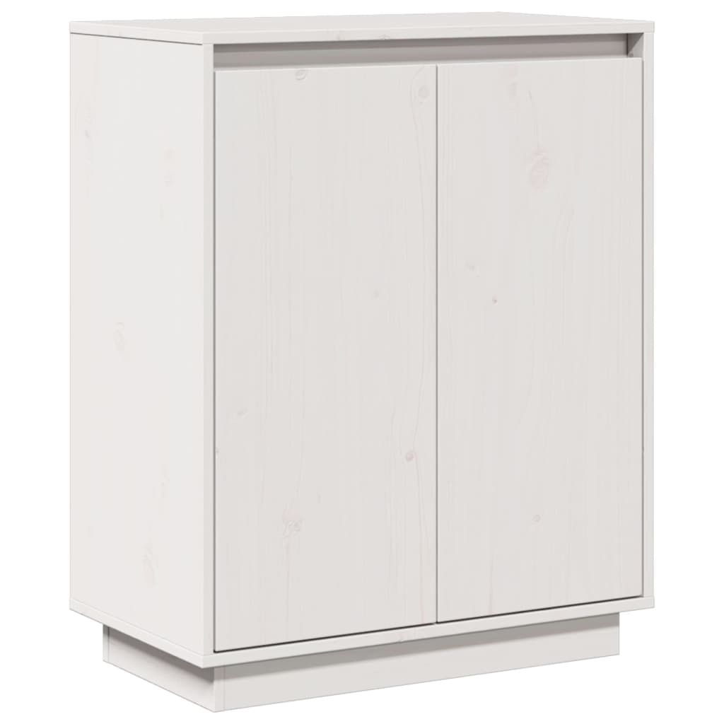 vidaXL Szafka, biała, 60x34x75 cm, lite drewno sosnowe