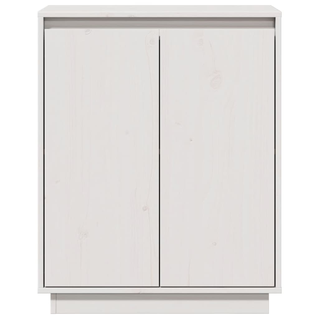 vidaXL Szafka, biała, 60x34x75 cm, lite drewno sosnowe