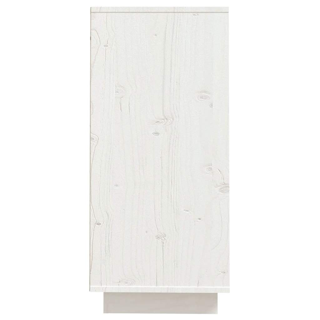vidaXL Szafka, biała, 60 x 34 x 75 cm, lite drewno sosnowe