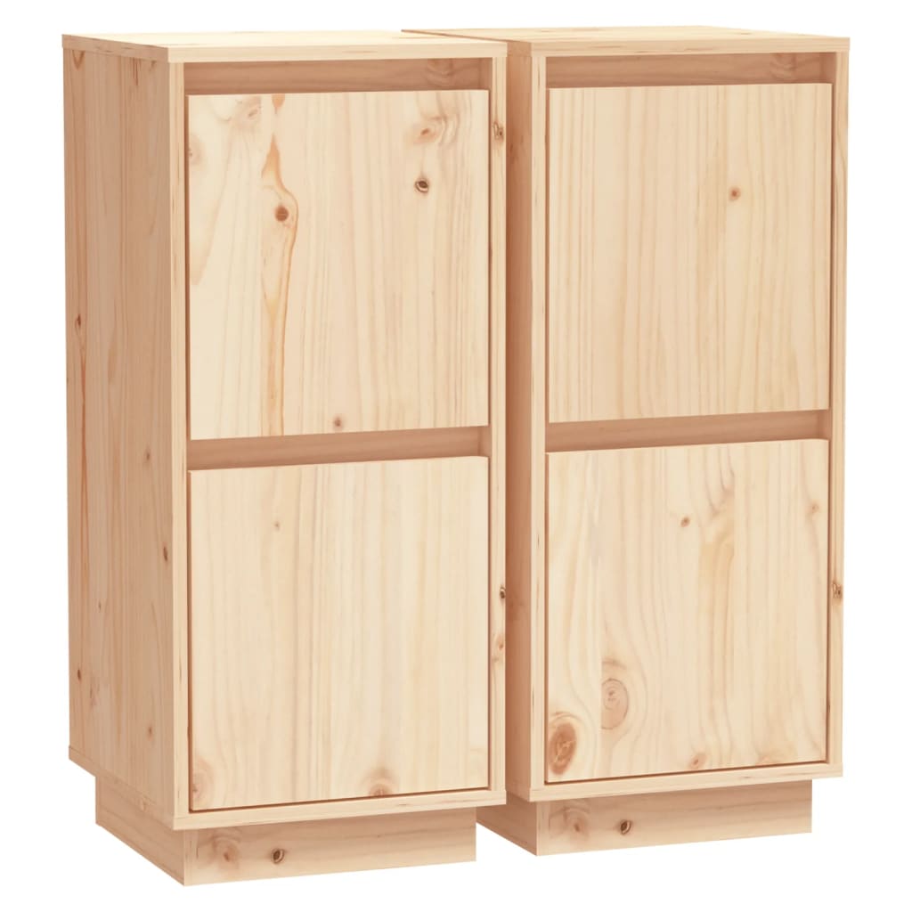 vidaXL Szafki, 2 szt., 31,5 x 34 x 75 cm, lite drewno sosnowe