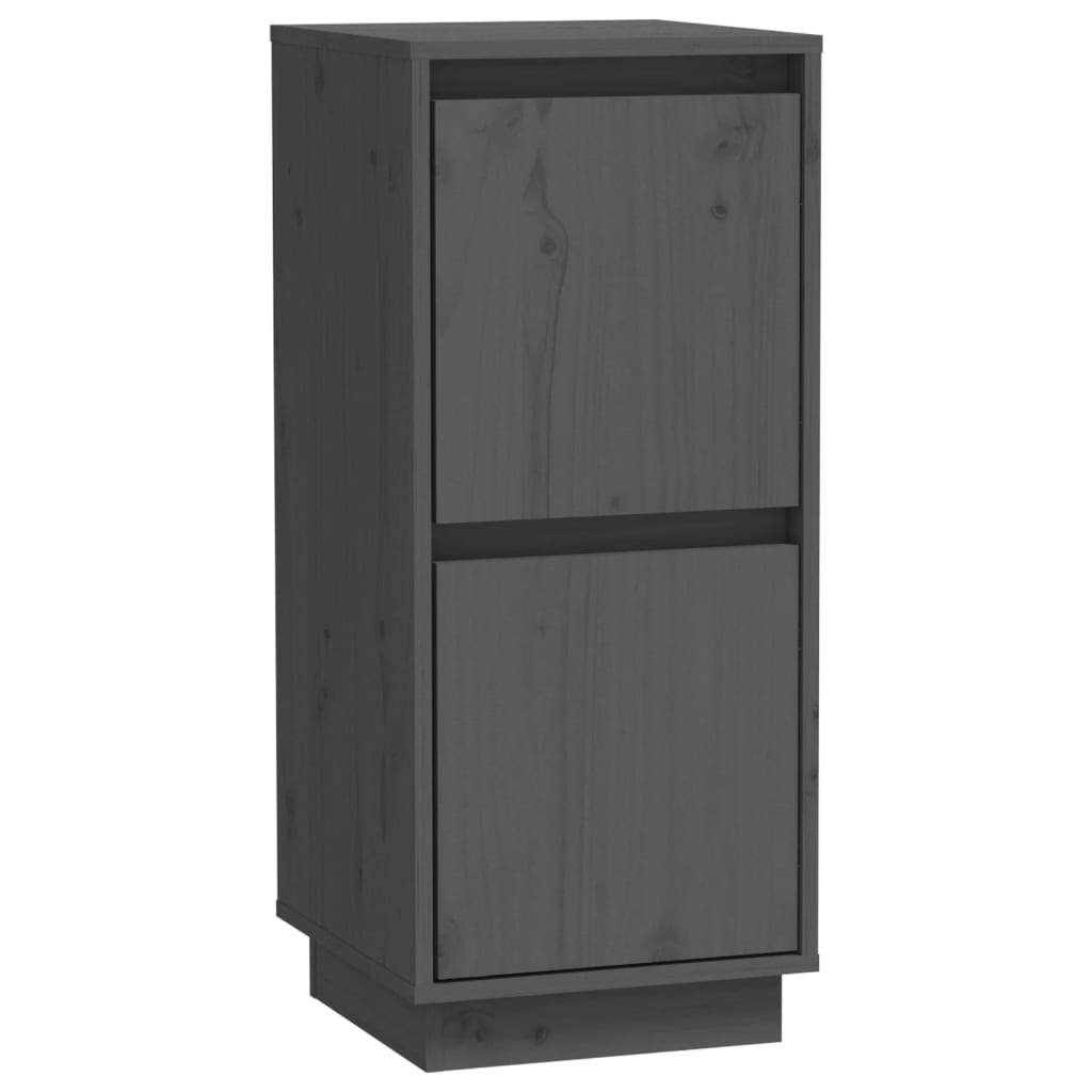 vidaXL Szafki, 2 szt., szare, 31,5 x 34 x 75 cm, lite drewno sosnowe