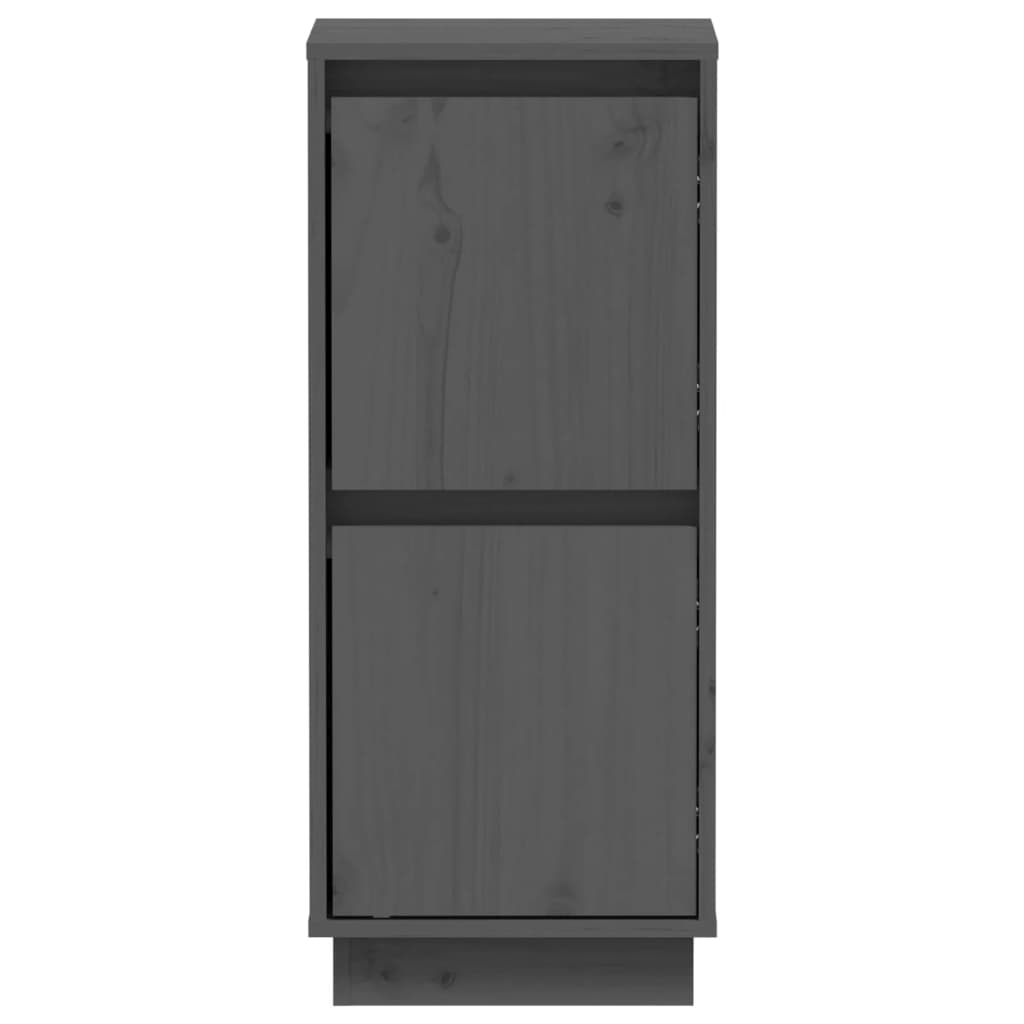 vidaXL Szafki, 2 szt., szare, 31,5 x 34 x 75 cm, lite drewno sosnowe